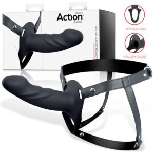 Arnés Strap-on con Dildo Hueco Silicona Premium Talla L