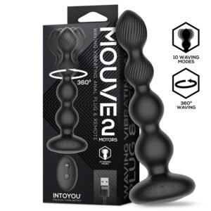 Mouve Plug Anal con Waving y Vibración con Control Remo