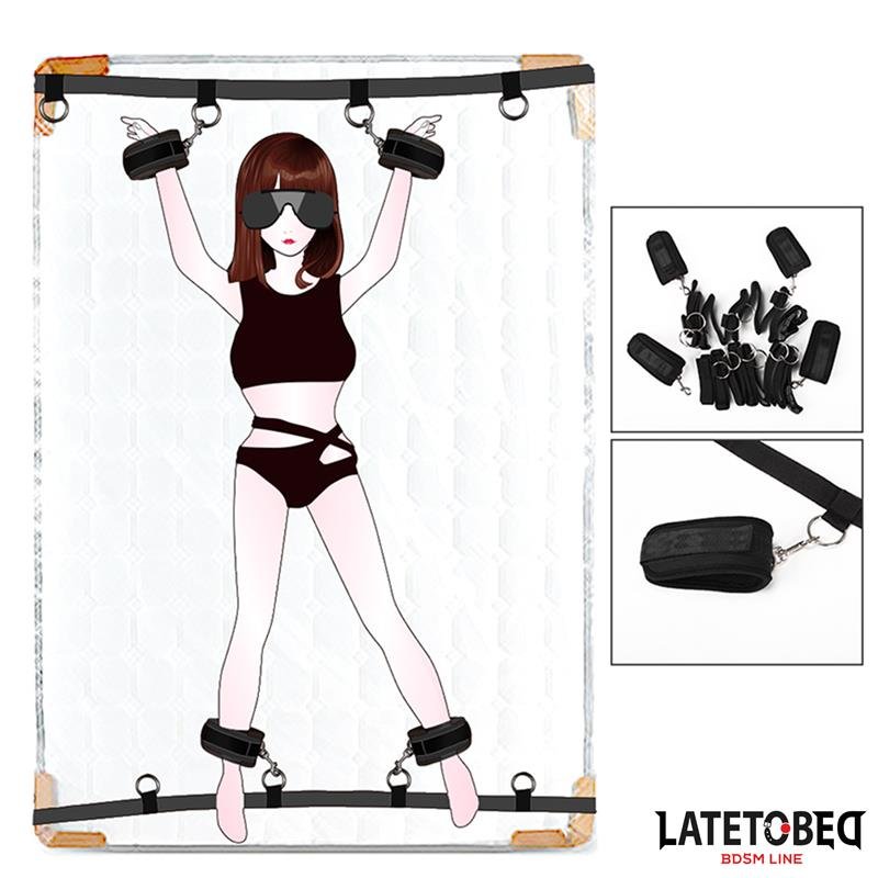 Ataduras para la Cama con 4 Enganches