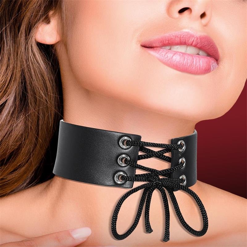 Collar con Lazo Cuero Vegano Talla Única - Imagen 2