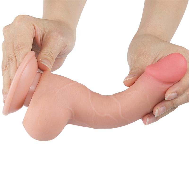 Dildo Dual Layer Piel Deslizante Retractil 7.5 - Imagen 3