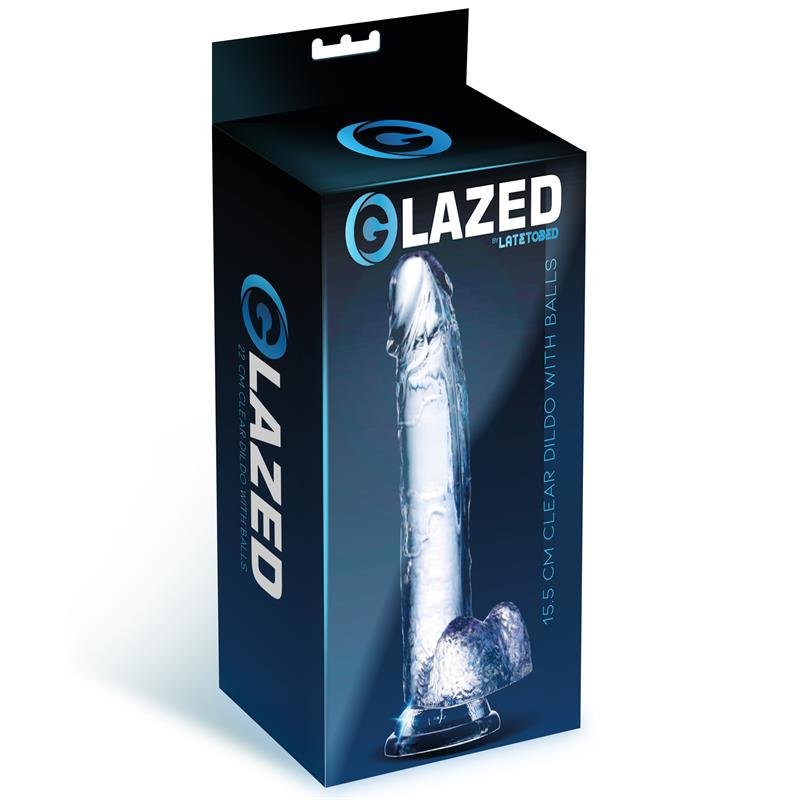 Dildo Realista con Testículos Material Cristalino 15,5 cm - Imagen 2