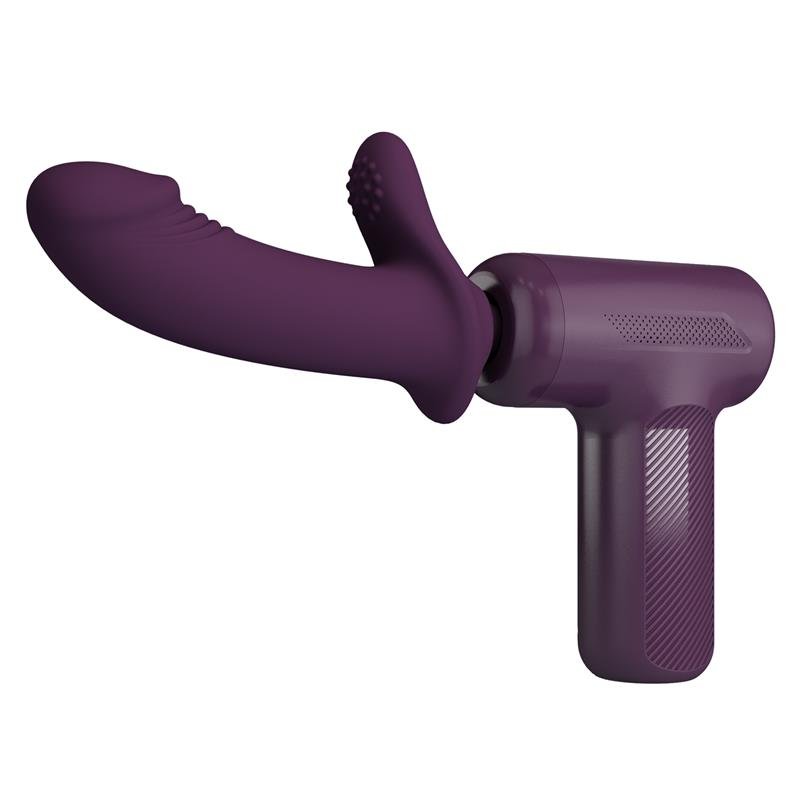 Dj Scholar Pistola de Masaje con Dildo Funcion Empuje Púrpura - Imagen 2