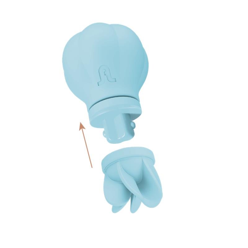 Estimulador Caress Vibración y Rotación Light blue - Imagen 3