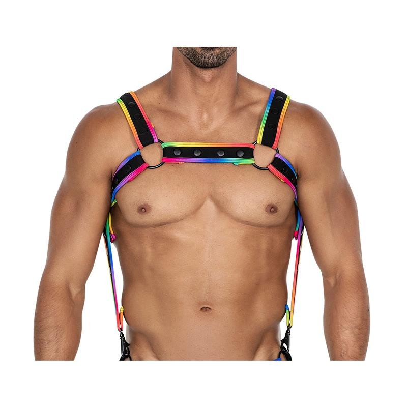 H4RNESS05 Arnés de Pecho Neon MultiColor Talla Única - Imagen 3