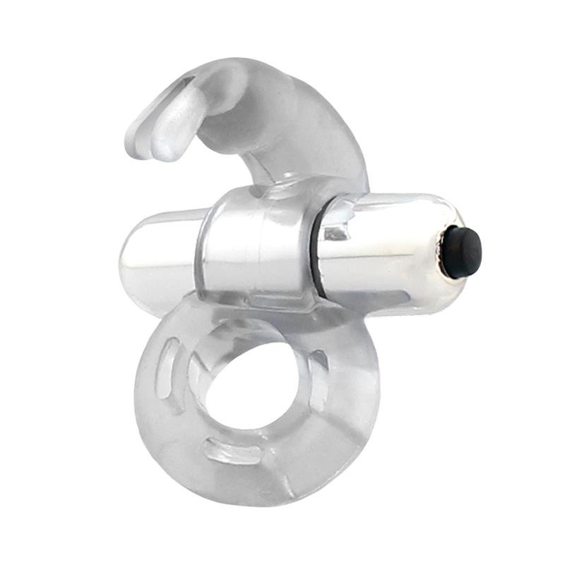 Horizon Anillo Vibrador con Conejito Transparente - Imagen 2