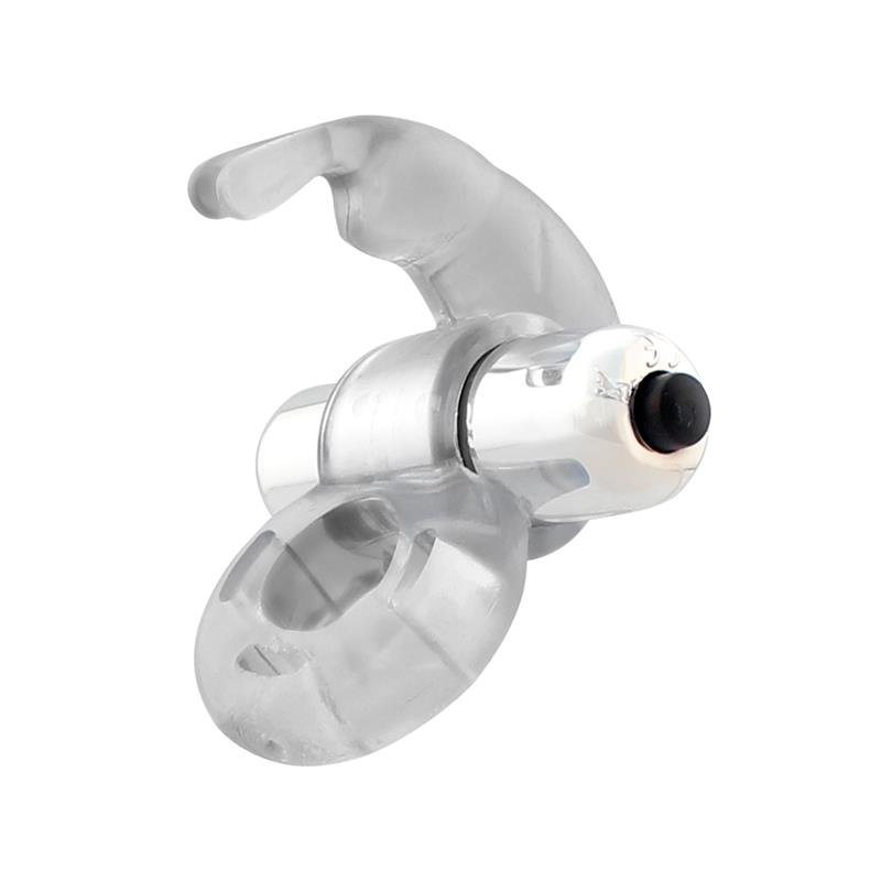 Horizon Anillo Vibrador con Conejito Transparente - Imagen 3