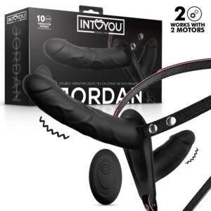 Jordan Arnés Dildo Doble con Vibración y Control Remoto
