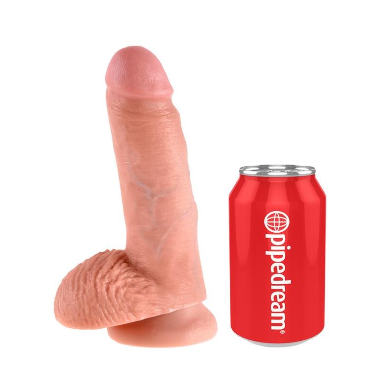 King Cock Pene con Testículos de 7 - Color Natural - Imagen 3