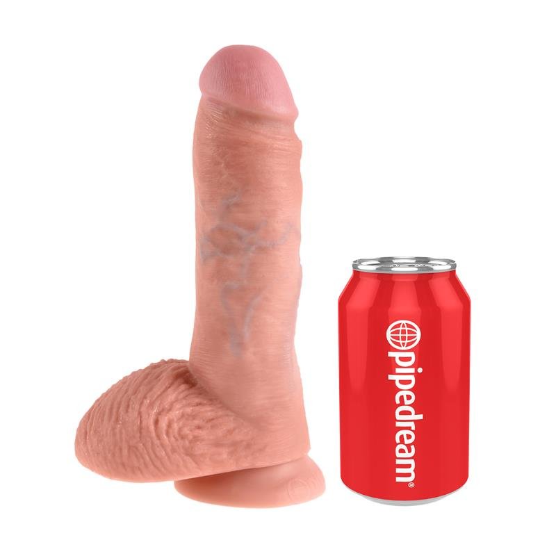 King Cock Pene con Testículos de 8 - Color Natural - Imagen 3