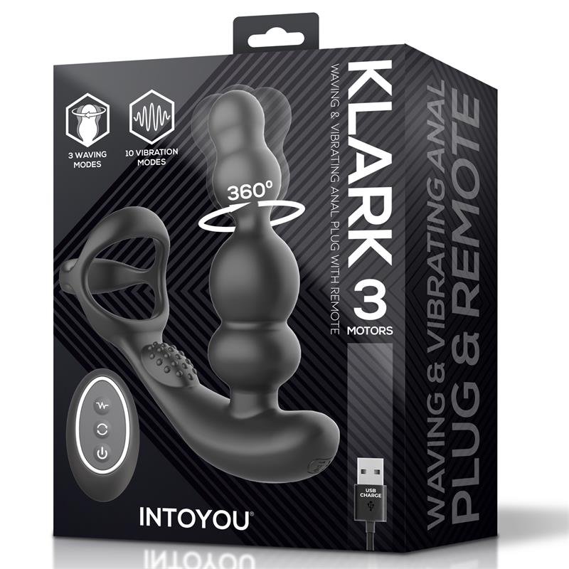Klark Plug Anal Oscilante con Vibración y Control Remoto - Imagen 2