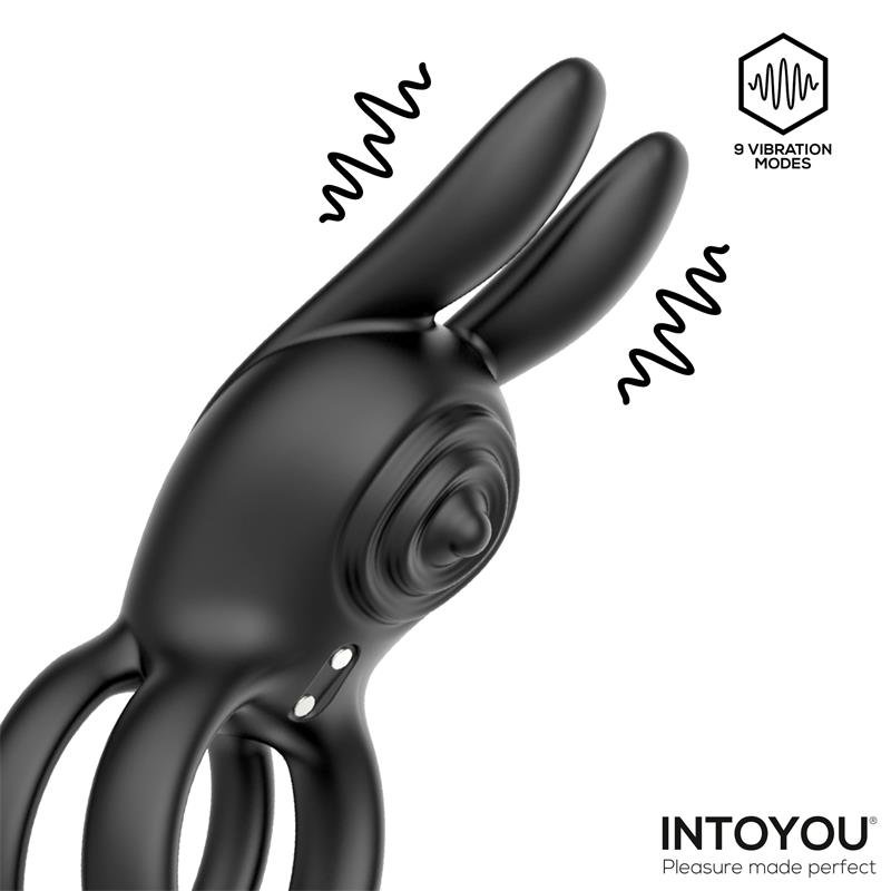 Konny Anillo Vibrador Doble con Conejito y Control Remoto - Imagen 3