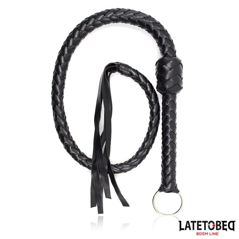 Látigo Trenzado Negro 116cm - Imagen 2