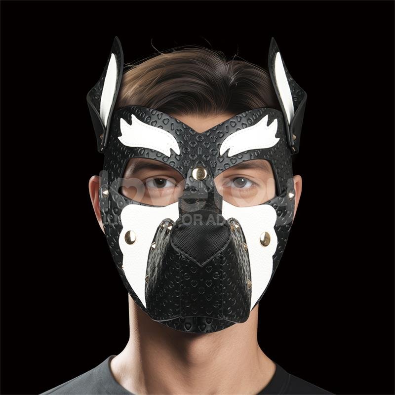 Máscara Cachorro Rebellion Reign Howl Blanco - Imagen 2