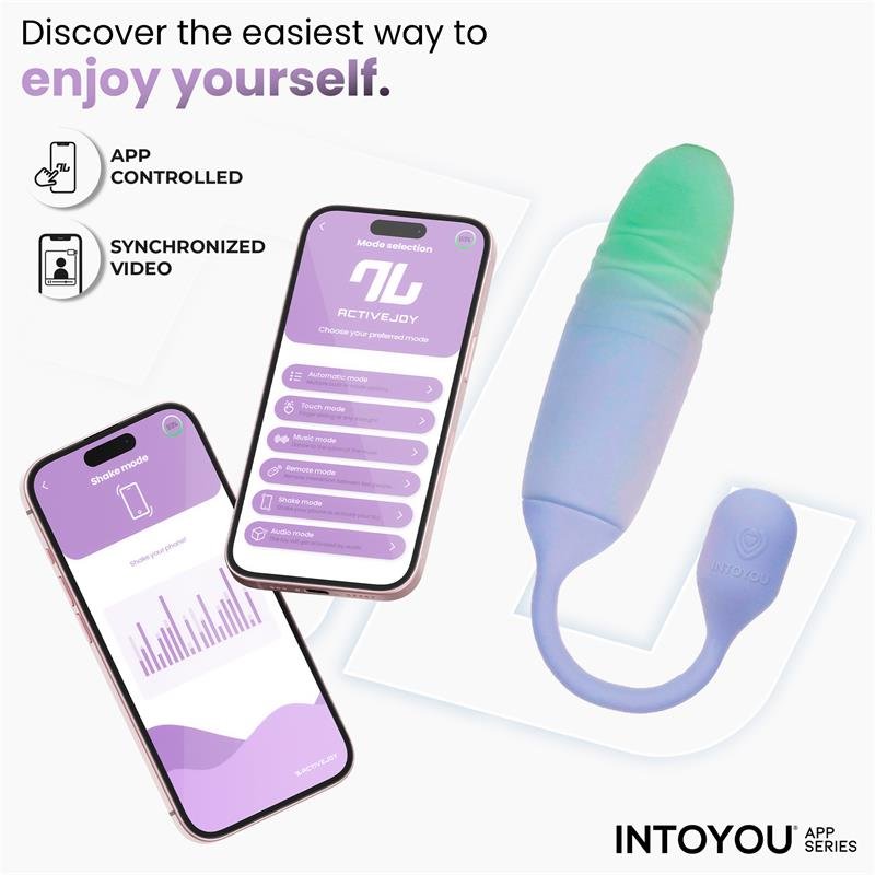 NexEgg Motion Huevo Vibrador con Thrusting App Lila/Pistacho - Imagen 2