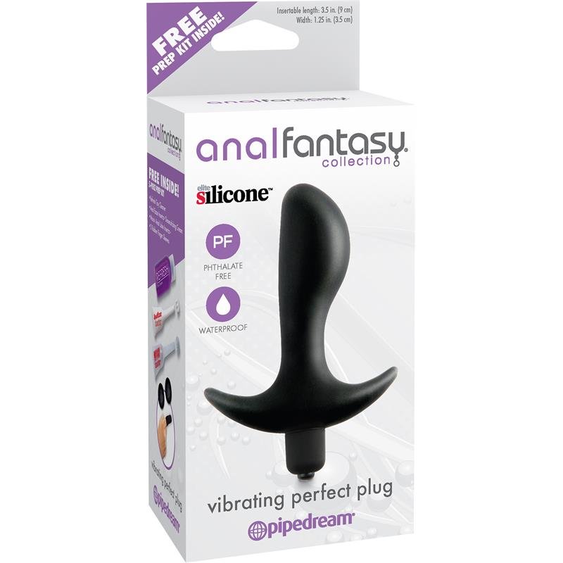 Plug Anal con Vibración Perfect Plug Negro - Imagen 3