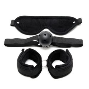 Set de Bondage 3 Piezas Negro