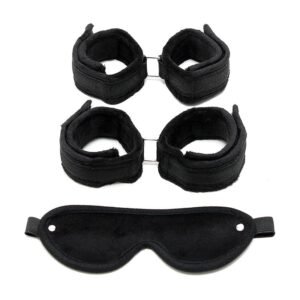 Set de Esposas Manos y Pies Negro