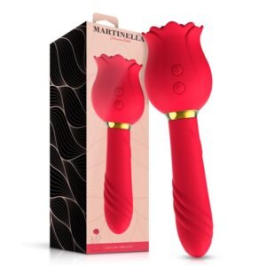Rosa con Succion y Vibrador 2 en 1
