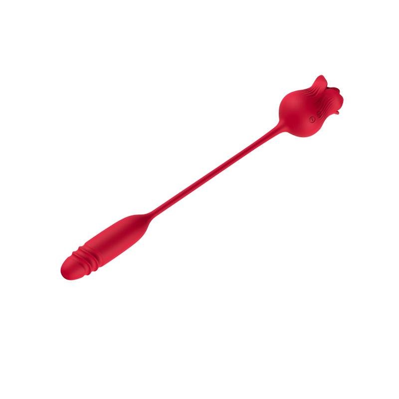 Rosa Vibradora con Licking y Thrusting USB - Imagen 2