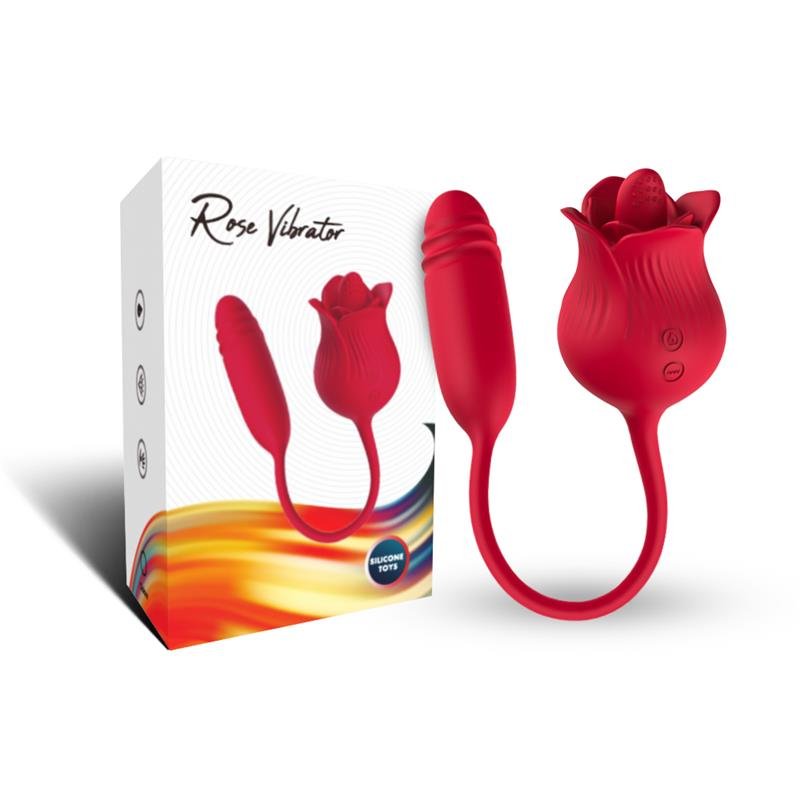 Rosa Vibradora con Licking y Thrusting USB - Imagen 3