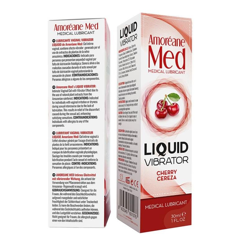 Vibrador Líquido Sabor Cereza 30 ml - Imagen 3