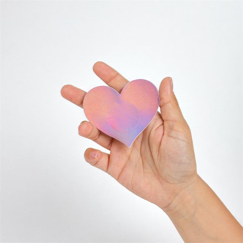 Wow Boobs! Pezoneras Corazón Holográficos - Imagen 3